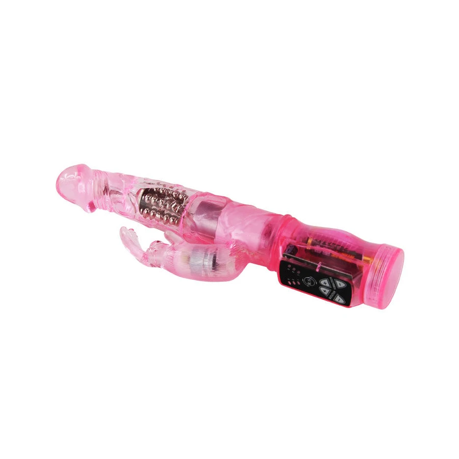 BAILE - MINI ROTATORE CONIGLIO ROSA CON SUPERSTIMOLATORE